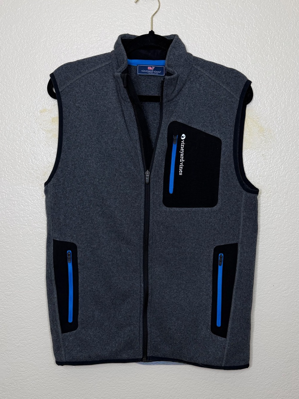 Vineyard Vines Men’s Performance Fleece Vest Gray Size S